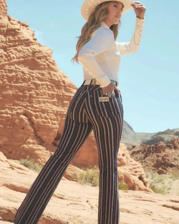 Wrangler x Lainey Wilson Striped Flare Jeans